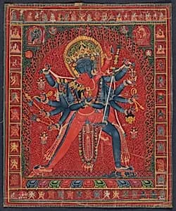 Chakrasamvara with His Consort Vajravarahi by Unknown Artist