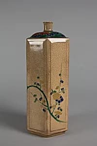 Bottle Decorated with "Three Friends" Pine, Bamboo and Plum by Unknown Artist