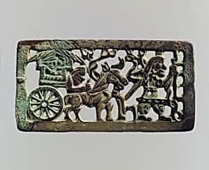 Plaque with Horse Carriage by Unknown Artist