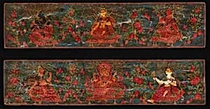 Pair of Manuscript Covers with Goddesses Set in a Foliate Landscape by Unknown Artist