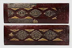 Pair of Book Covers for a Buddhist Text by Unknown Artist
