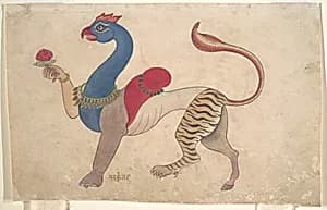 Navagunjara, a Universal Form of Krishna by Unknown Artist