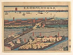 Landscape View at Yokohama (Yokohama fūkei) by Utagawa (Gountei) Sadahide