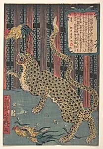 Tiger in a Cage by Ichiryūsai Yoshitoyo
