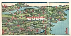 Panoramic Landscape by Utagawa (Gountei) Sadahide
