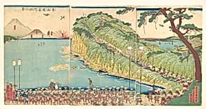 Daimyo's Processions Passing along the Tōkaidō by Utagawa (Gountei) Sadahide