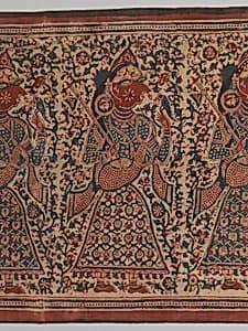 Painted Textile Depicting Celestial Musicians by Unknown Artist