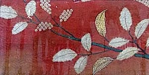 Pieces from a Kosode with Leafy Branches by Unknown Artist