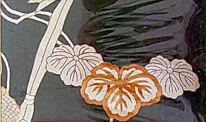 Textile with Leaves and Garden Fence by Unknown Artist