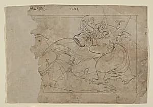 Vishnu on Garuda Slaying a Demon by Seu Family|Manaku