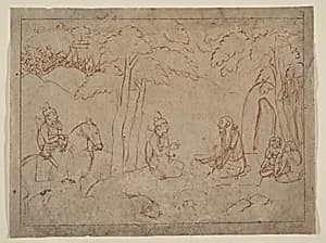 Rama and Lakshmana Visit the Hermitage of an Ascetic by Nainsukh