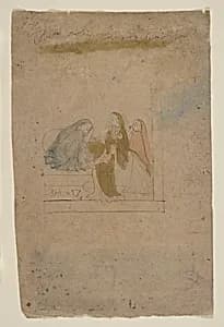 A Lady with Attendants by Nainsukh