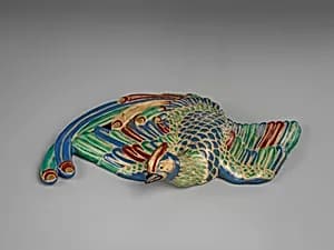 Wall vase in the form of a peacock by Unknown Artist