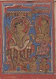 King Siddharta Being Anointed: Folio from a Kalpasutra Manuscript by Unknown Artist