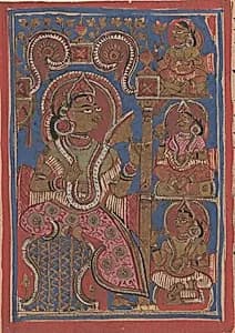 Queen Trisala's Joy (at the Confirmation of Her Conception): Folio from a Kalpasutra Manuscript by Unknown Artist