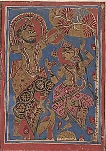 The Courtesan Kosa with the King's Charioteer: Folio from a Kalpasutra Manuscript by Unknown Artist