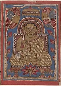 The Attainment of Perfect Knowledge (Siddha) by Mahavira's Disciple Indrabhuti Gautama: Folio from a Kalpasutra Manuscript by Unknown Artist