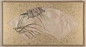Flowers (pink and white) and Leaves, Clappers by Shibata Zeshin