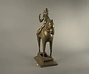 Khandoba on a Horse by Unknown Artist