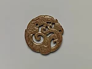 Circular Plaque with Design of a Fantastic Animal by Unknown Artist