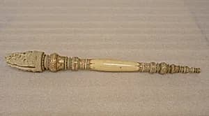 Fan (Chauri) Handle and Finial by Unknown Artist