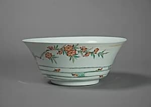 Bowl with Flowers and Waves by Unknown Artist