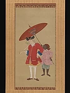 Dutchman with a Servant by Kawahara Keiga