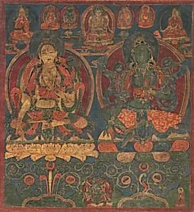White Tara and Green Tara by Unknown Artist