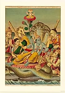 Shri Sheshanarayana, Vishnu Narayana on Shesha by Unknown Artist