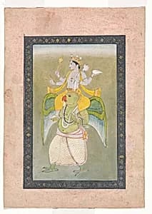 Vishnu on Garuda by Sajnu