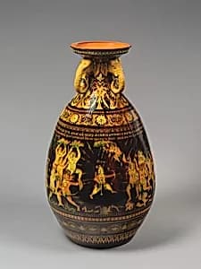 Exhibition Vase with Scenes from the Ramayana by Unknown Artist
