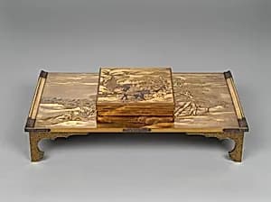 Writing box and desk with scenes from The Tales of Ise (Ise monogatari) by Unknown Artist