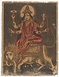 Goddess Jagadhatri by Unknown Artist