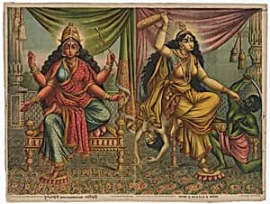 Goddesses Bhuvanesvari and Bagala by Unknown Artist