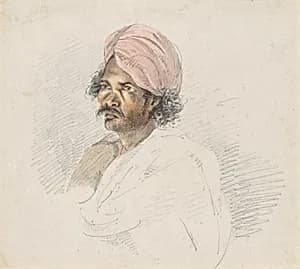 Portrait of a Sri Lankan Tamil by Samuel Daniell