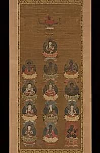 Mandala of the Thirteen Buddhas (Jūsan butsu mandara) by Unidentified artist