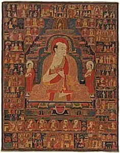 Portrait of Shakyashribhadra with His Life Episodes and Lineage by Unknown Artist