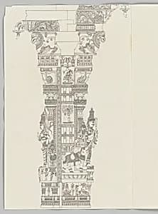 Sundareshvara feeding sugarcane to the elephant by Unidentified