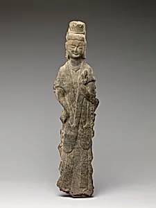 北魏　石雕脅侍菩薩像|Attendant bodhisattva by Unknown Artist