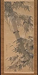 大鵬正鯤筆　伯珣照浩賛　雪竹図|Bamboo in Snow by Hakujun Shōkō|Taihō Shōkon