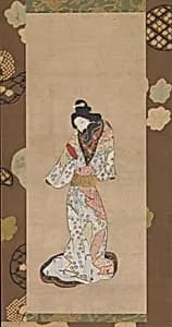寛文美人図|Beauty of the Kanbun Era by Unknown Artist
