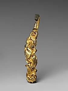 西漢 鎏金龍紋青銅帶鈎|Belt Hook with Dragons by Unknown Artist