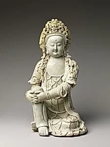 元 景德鎮窯青白瓷菩薩像|Bodhisattva by Unknown Artist