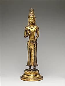 大理國（十二世紀） 青銅鎏金觀音菩薩像|Bodhisattva Avalokiteshvara (Guanyin) by Unknown Artist