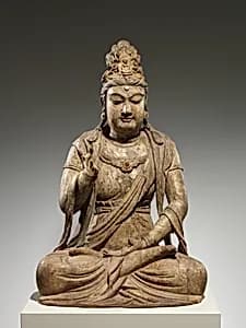 北宋 彩繪木雕觀音菩薩像（地黃木胎）|Bodhisattva Avalokiteshvara (Guanyin) by Unknown Artist