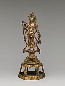 唐 鎏金青銅觀音菩薩像|Bodhisattva Avalokiteshvara (Guanyin) by Unknown Artist