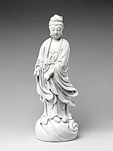 明末清初 德化窯白瓷觀音立像|Bodhisattva Guanyin by Unknown Artist