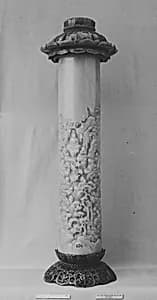 清 玉雕佛陀羅漢柱|Buddhist column by Unknown Artist