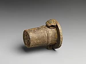 東周 青銅車軎|Chariot axle cap and linchpin by Unknown Artist