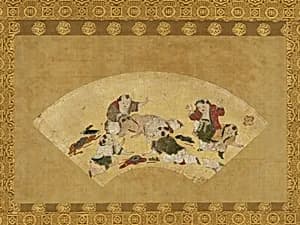 唐子遊び図扇面|Chinese Boys at Play